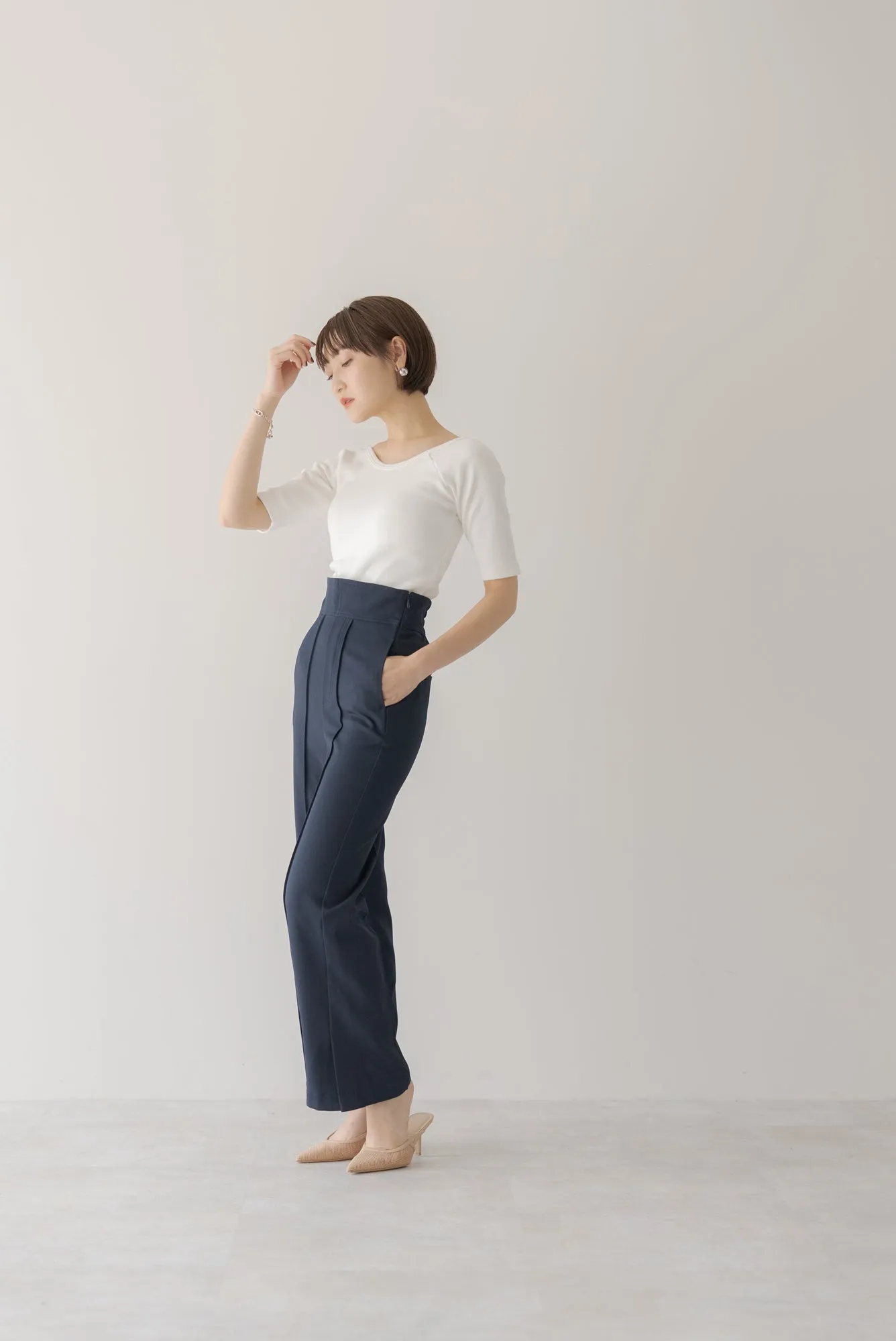 ハイウエスト ツイルパンツ ｜ HIGH WAIST TWILL PANTS