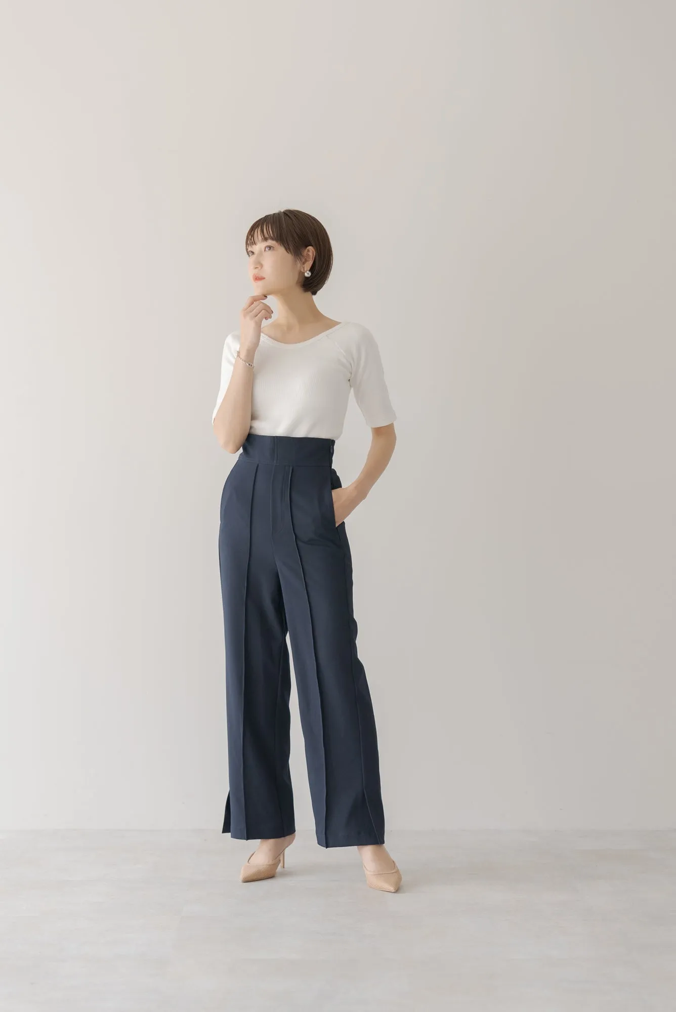 ハイウエスト ツイルパンツ ｜ HIGH WAIST TWILL PANTS