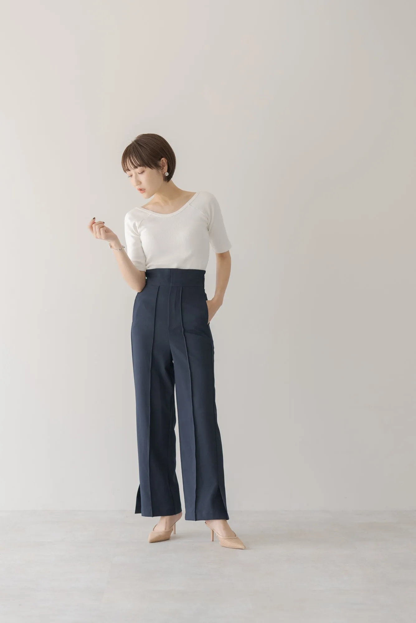 ハイウエスト ツイルパンツ ｜ HIGH WAIST TWILL PANTS