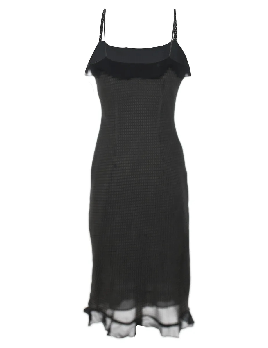 1990s Polka Dot  Bodycon Dress - S