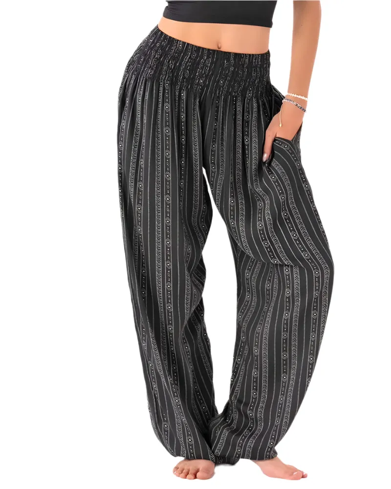 Akha Tribal Print Harem Pants