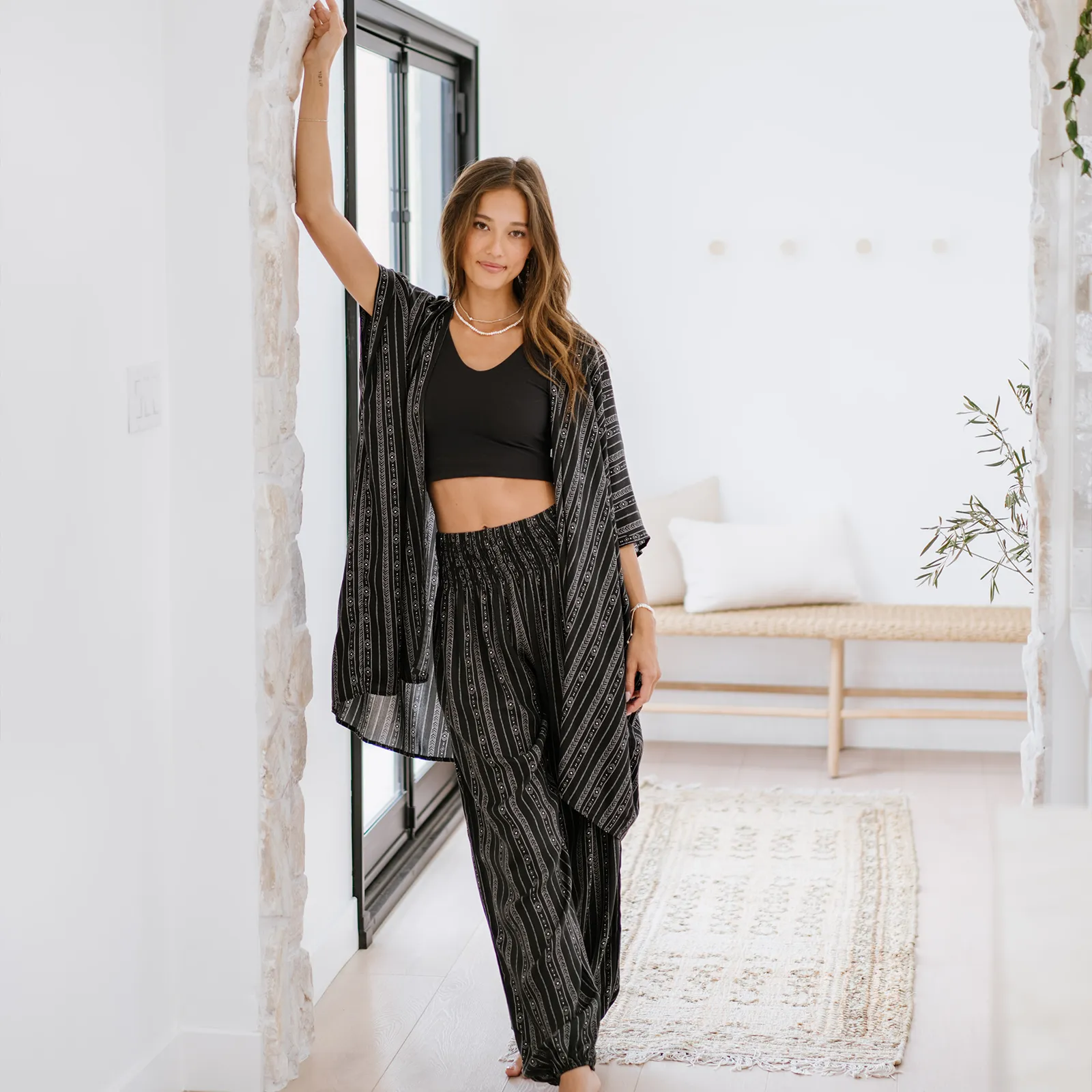 Akha Tribal Print Harem Pants