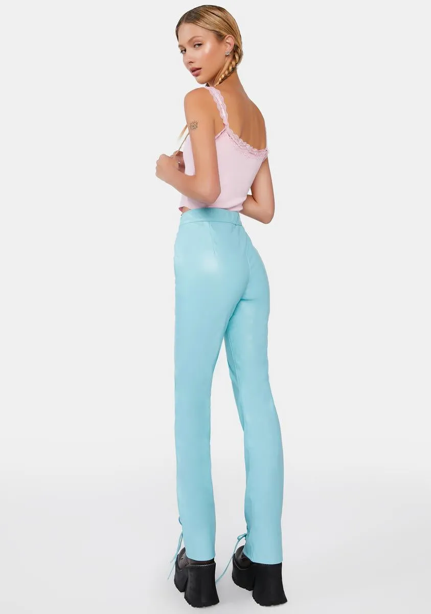 Aqua Can't Be Outshined Lace-Up Pants