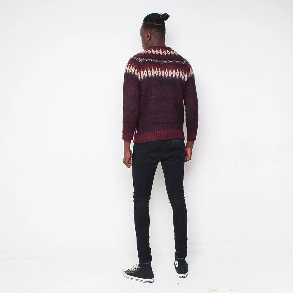 Bellfield - Norwegian - Mens Jumper - Burgundy