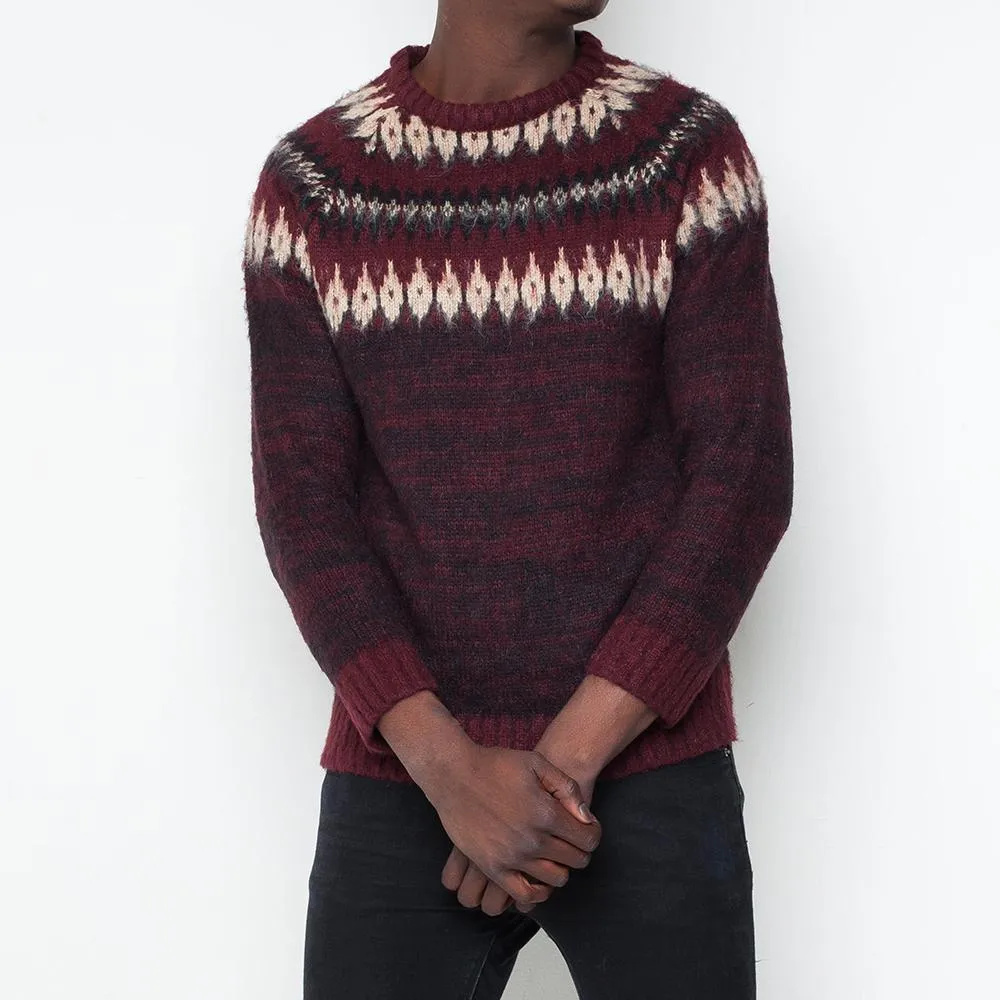 Bellfield - Norwegian - Mens Jumper - Burgundy