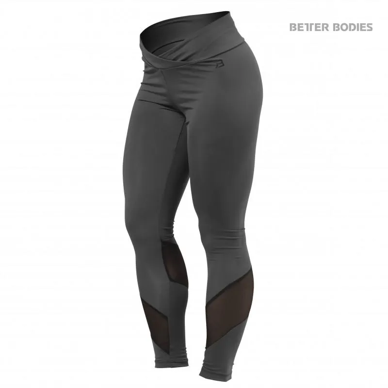 Better Bodies Wrap Tights - Dark Grey