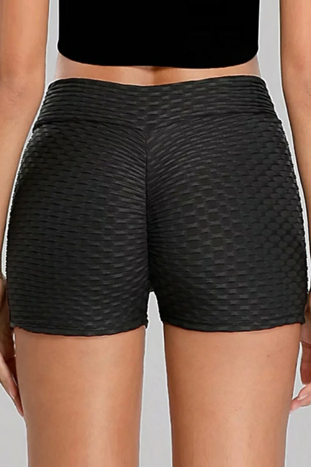 Black High Waist Butt Lift Sports Shorts