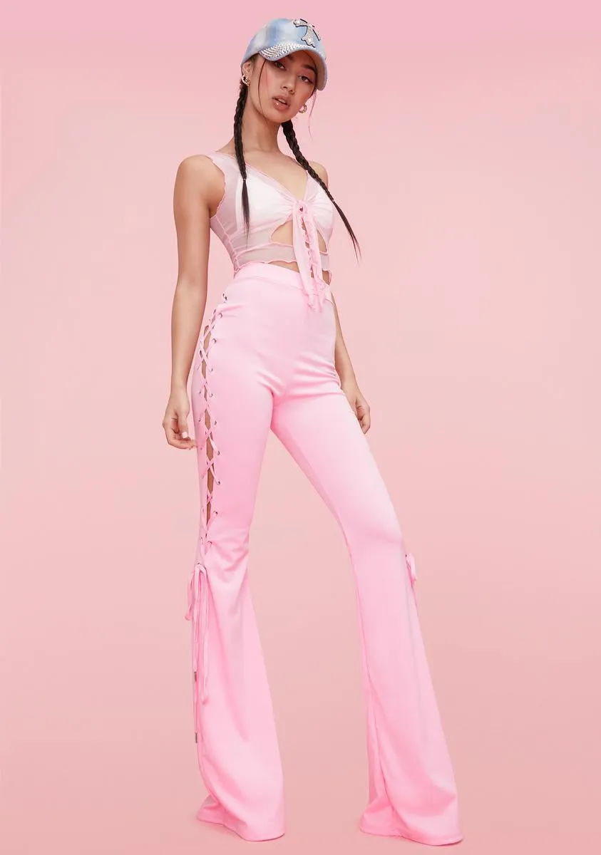 Blush Friends To The End Flare Pants