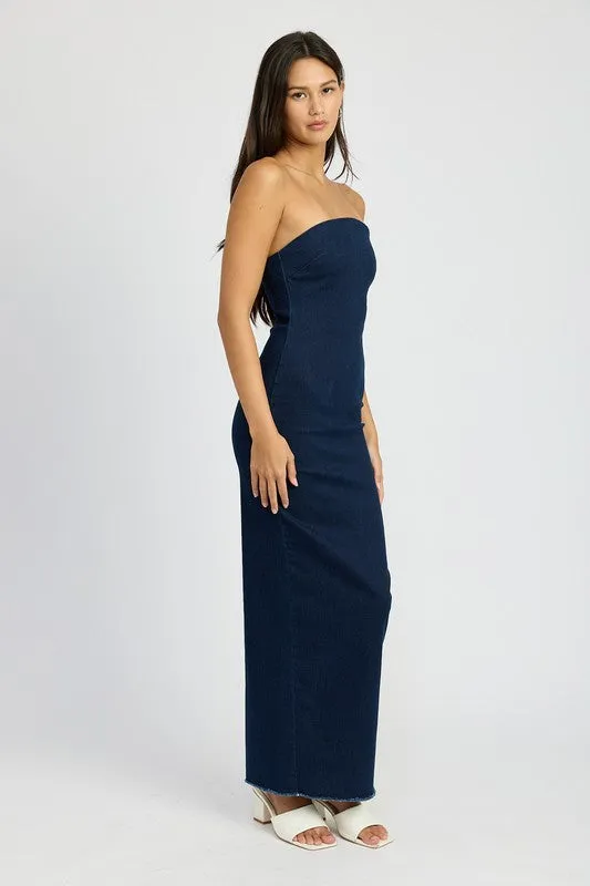 Bodycon Tube Denim Dress