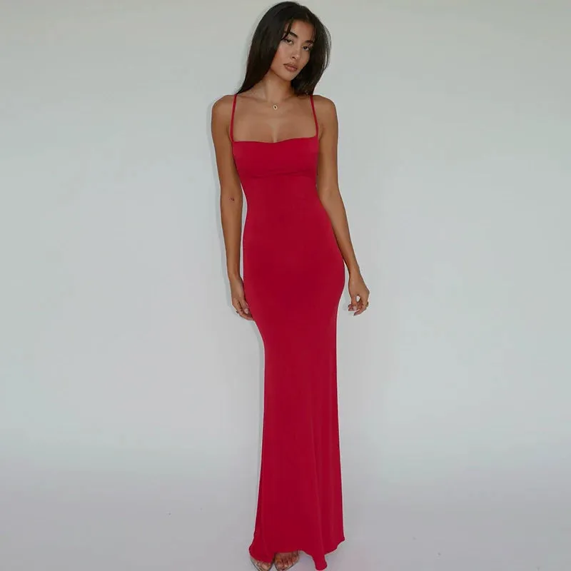 Bonnyshow Tamari Maxi Satin Dress