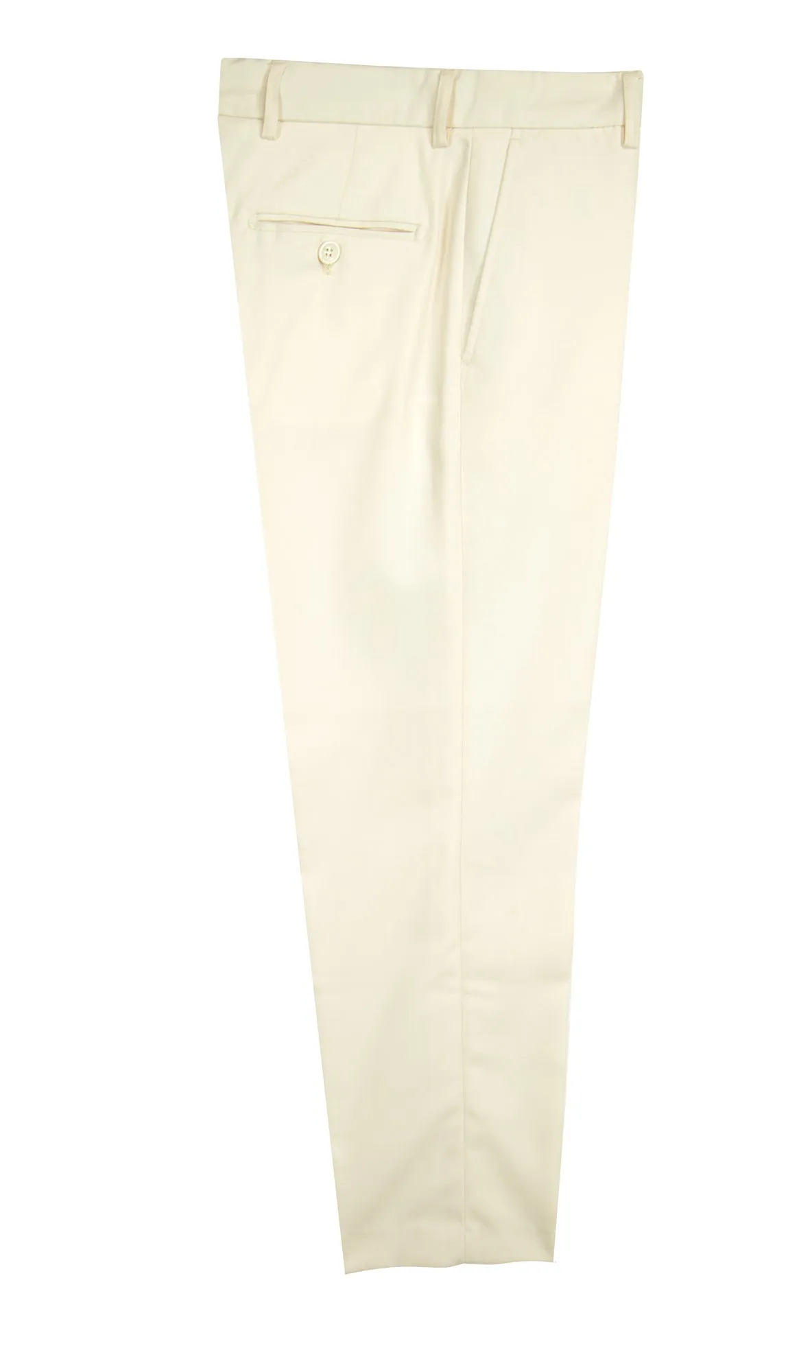 Boys' Off White-C Flat Front Dress Pants