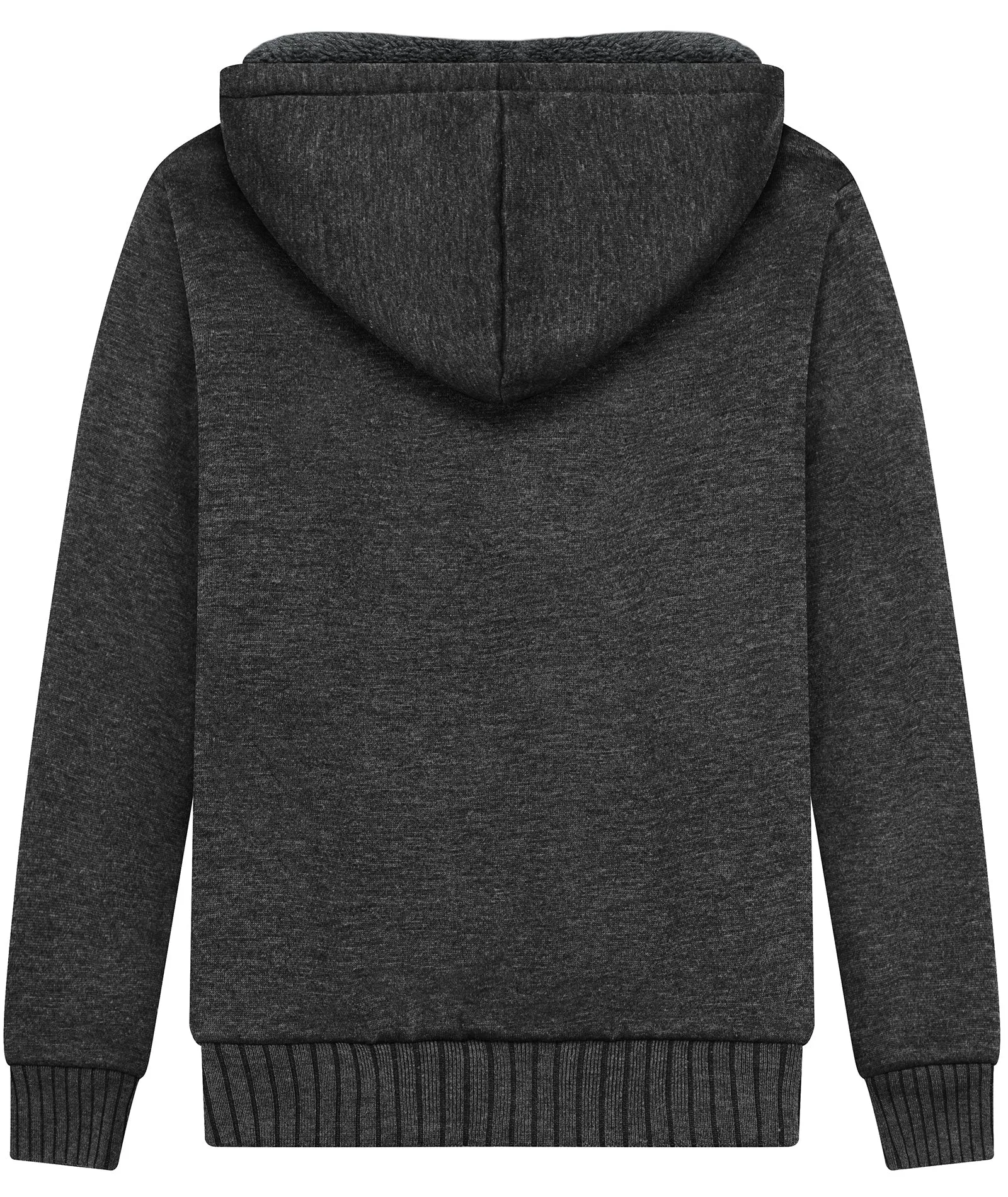 Boy's Sherpa Lined Fleece Hoodie-ZPK005867