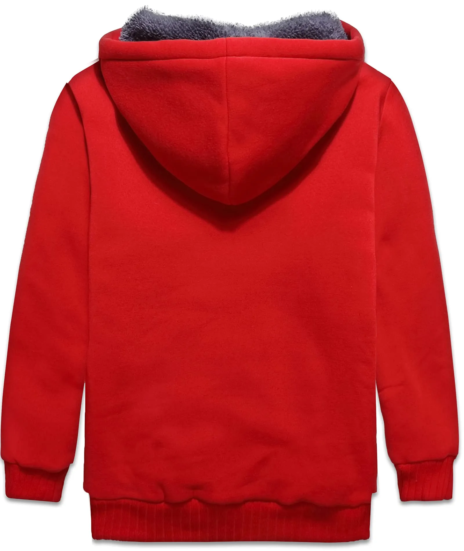 Boy's Sherpa Lined Fleece Hoodie-ZPK005867