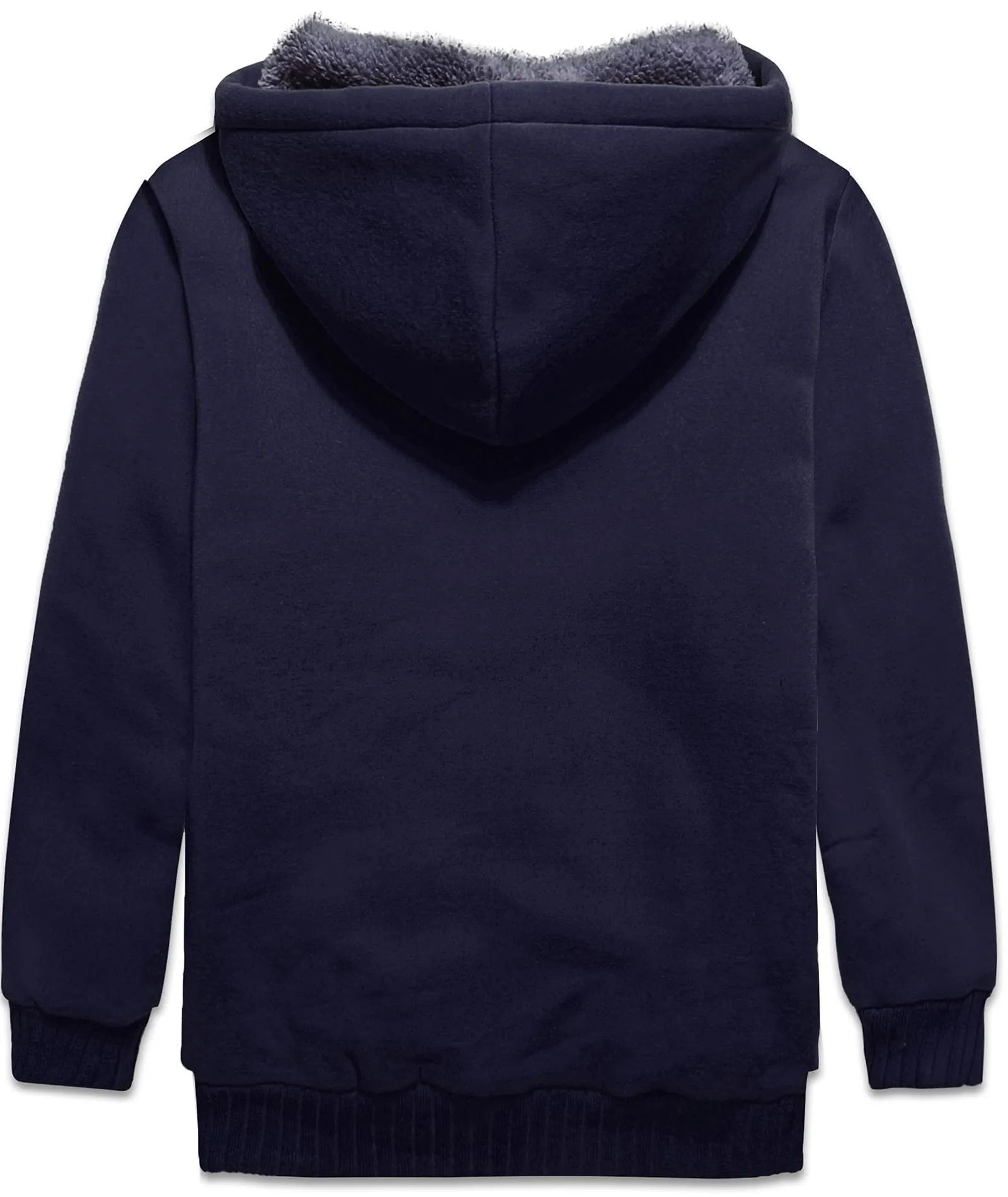 Boy's Sherpa Lined Fleece Hoodie-ZPK005867