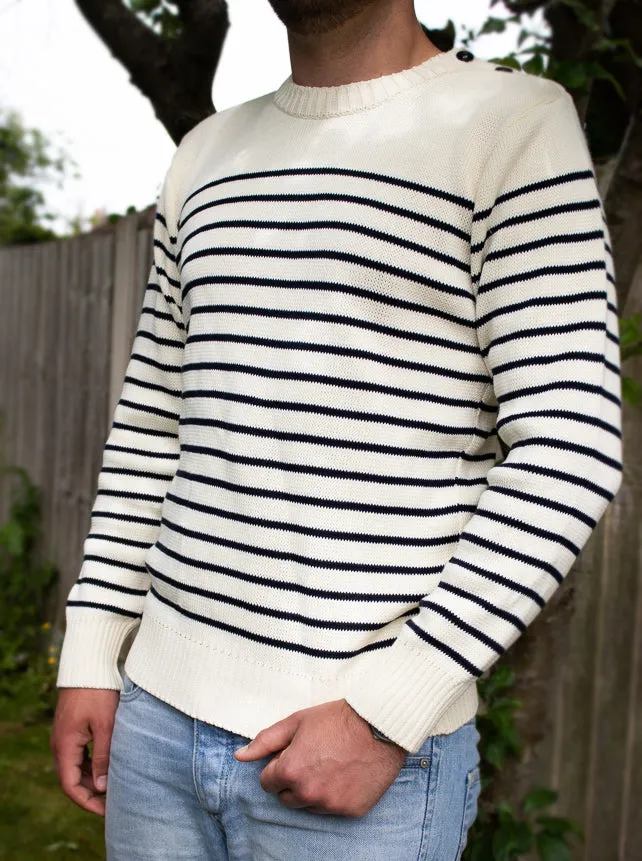 Breton Stripe Sweatshirt - Natural