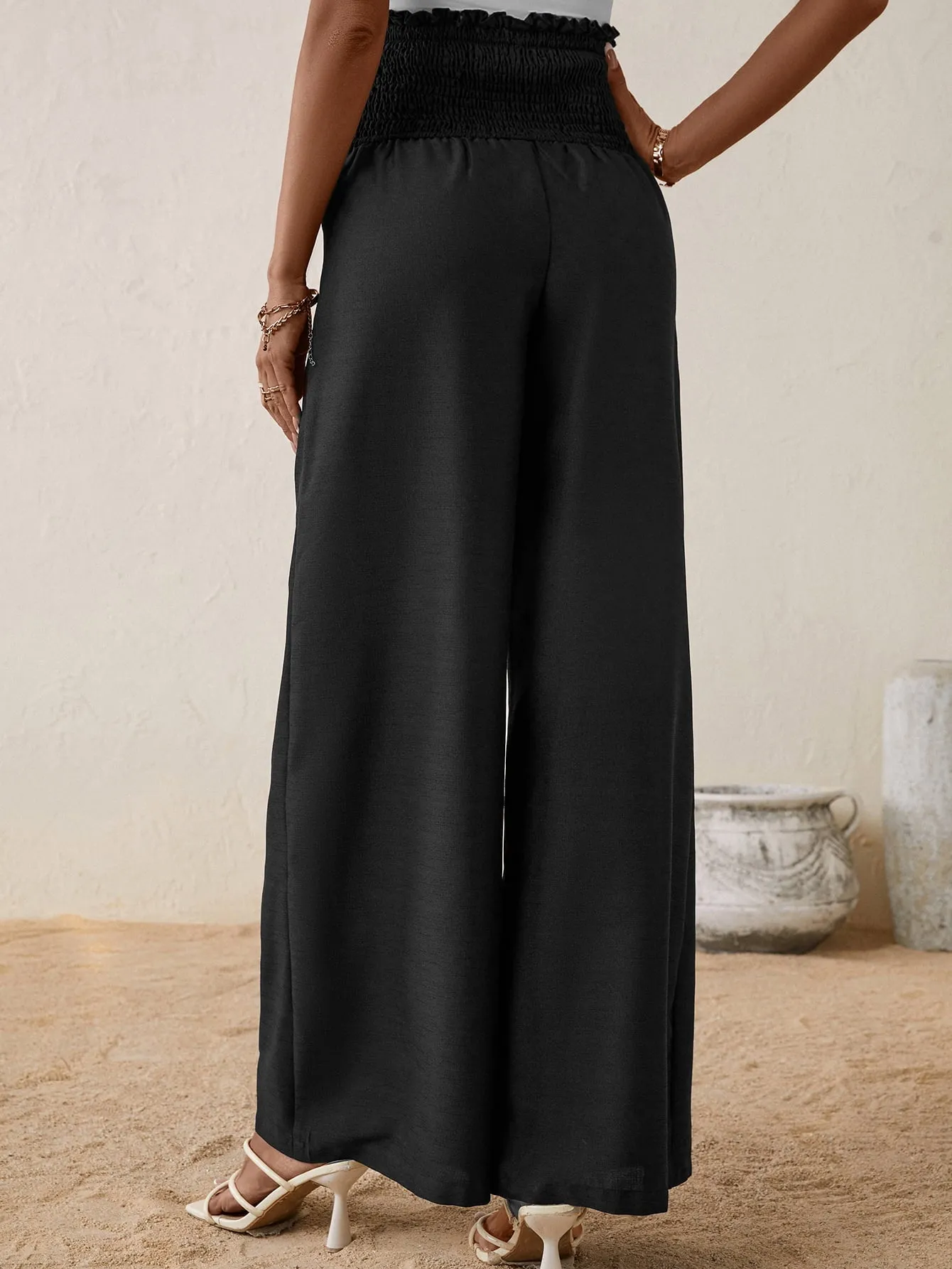 Buttoned Relax Fit Long Pants