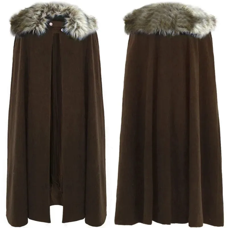 Cape viking avec fourrure