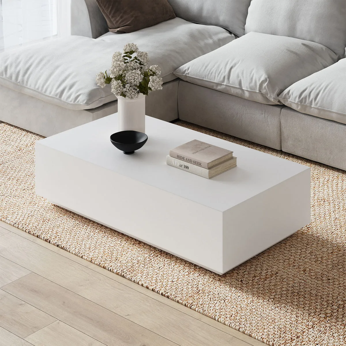 Carson Rectangular Concrete Coffee Table