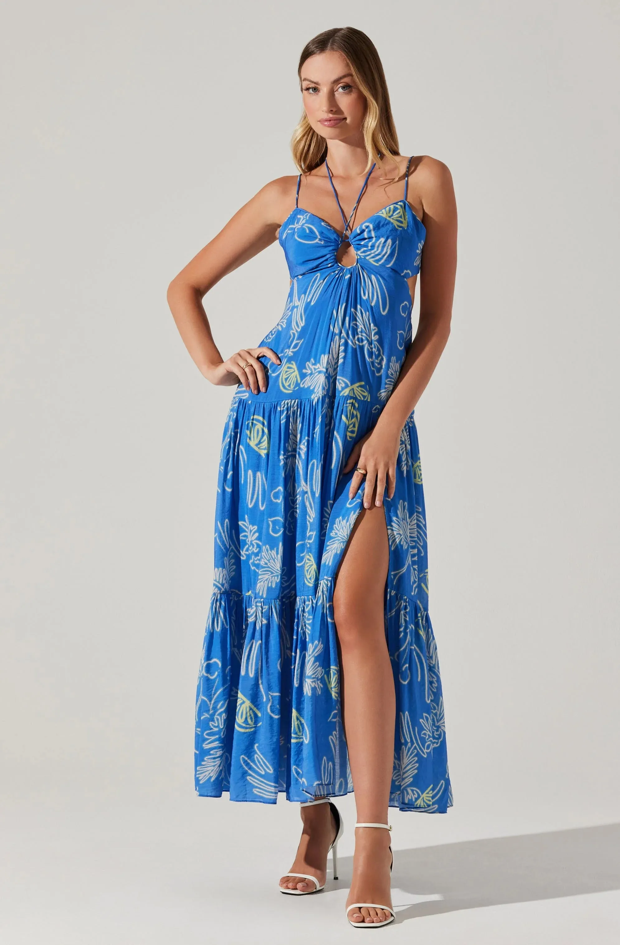 Cassini Maxi Dress Blue Multi