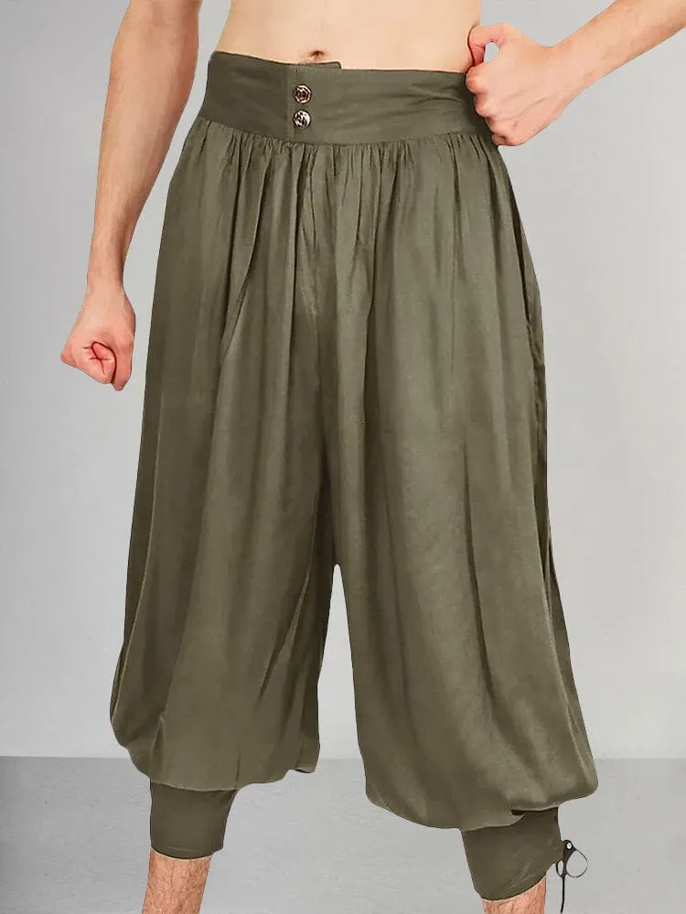 Casual Cotton Linen High Waist Pants