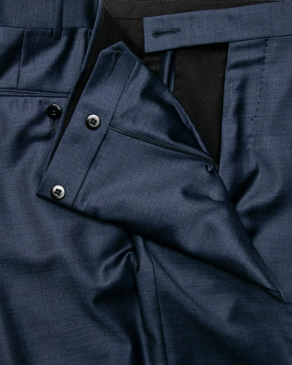 Dark Blue Melange Dress Pant