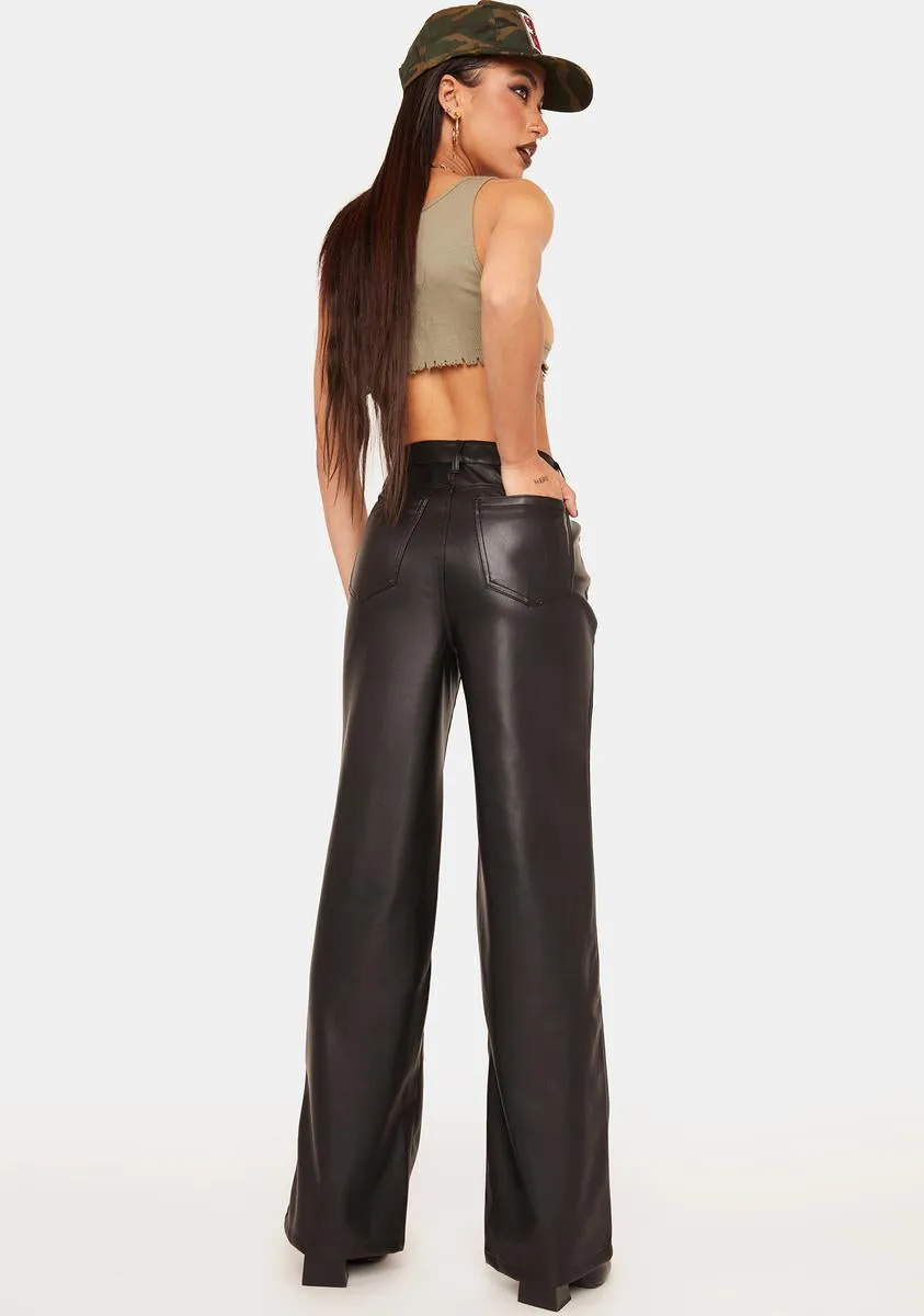 Dawson Vegan Leather Straight Leg Pants