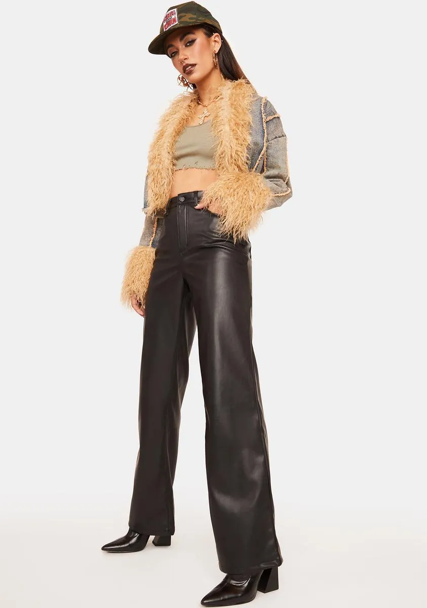 Dawson Vegan Leather Straight Leg Pants