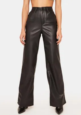 Dawson Vegan Leather Straight Leg Pants