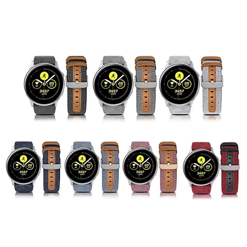 Denim & Leather Watch Straps Compatible with the Fossil Hybrid Gazer