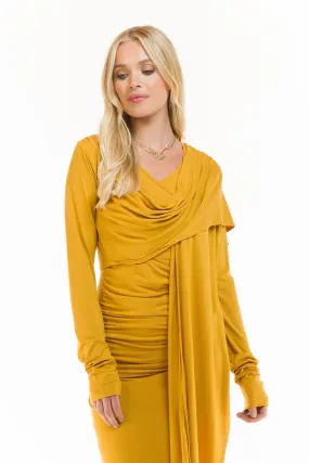 DRAPE SHRUG TIBETAN YELLOW