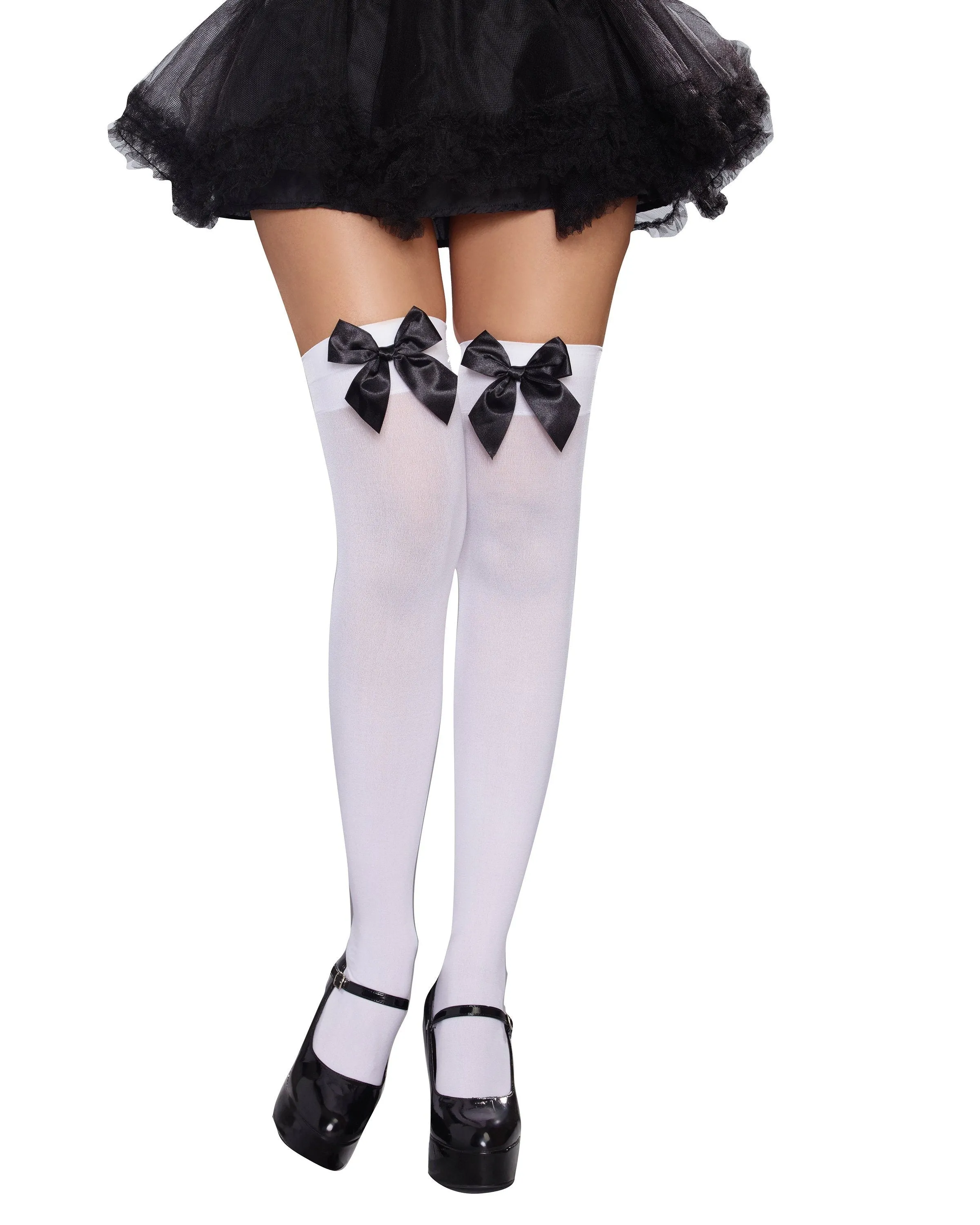 Dreamgirl Versatile Bow Top Stockings