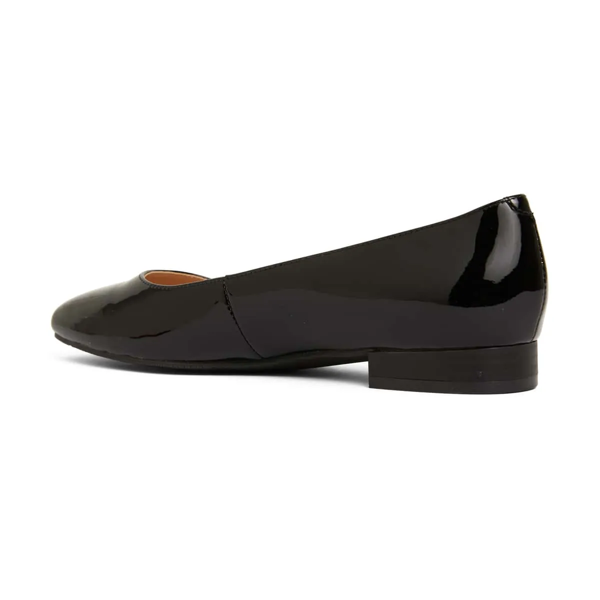 Gaby Flat in Black Patent