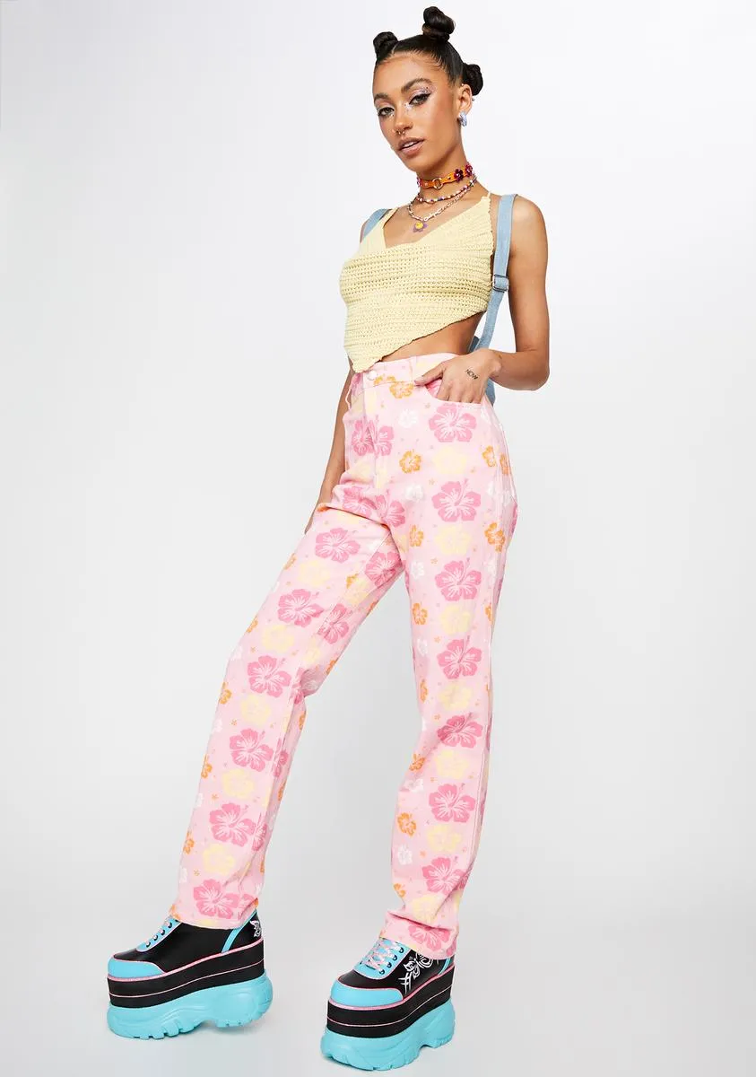 Hawaiian Floral Electric Avenue Pants