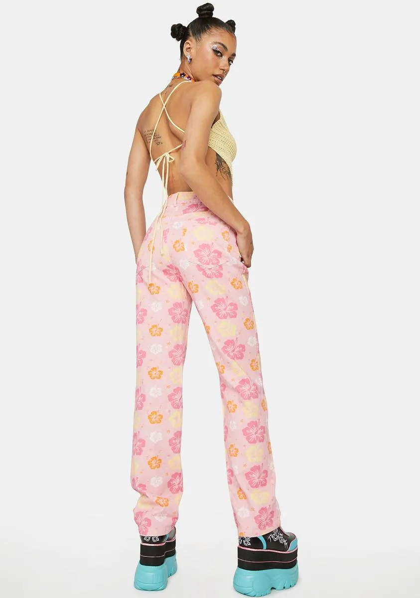 Hawaiian Floral Electric Avenue Pants