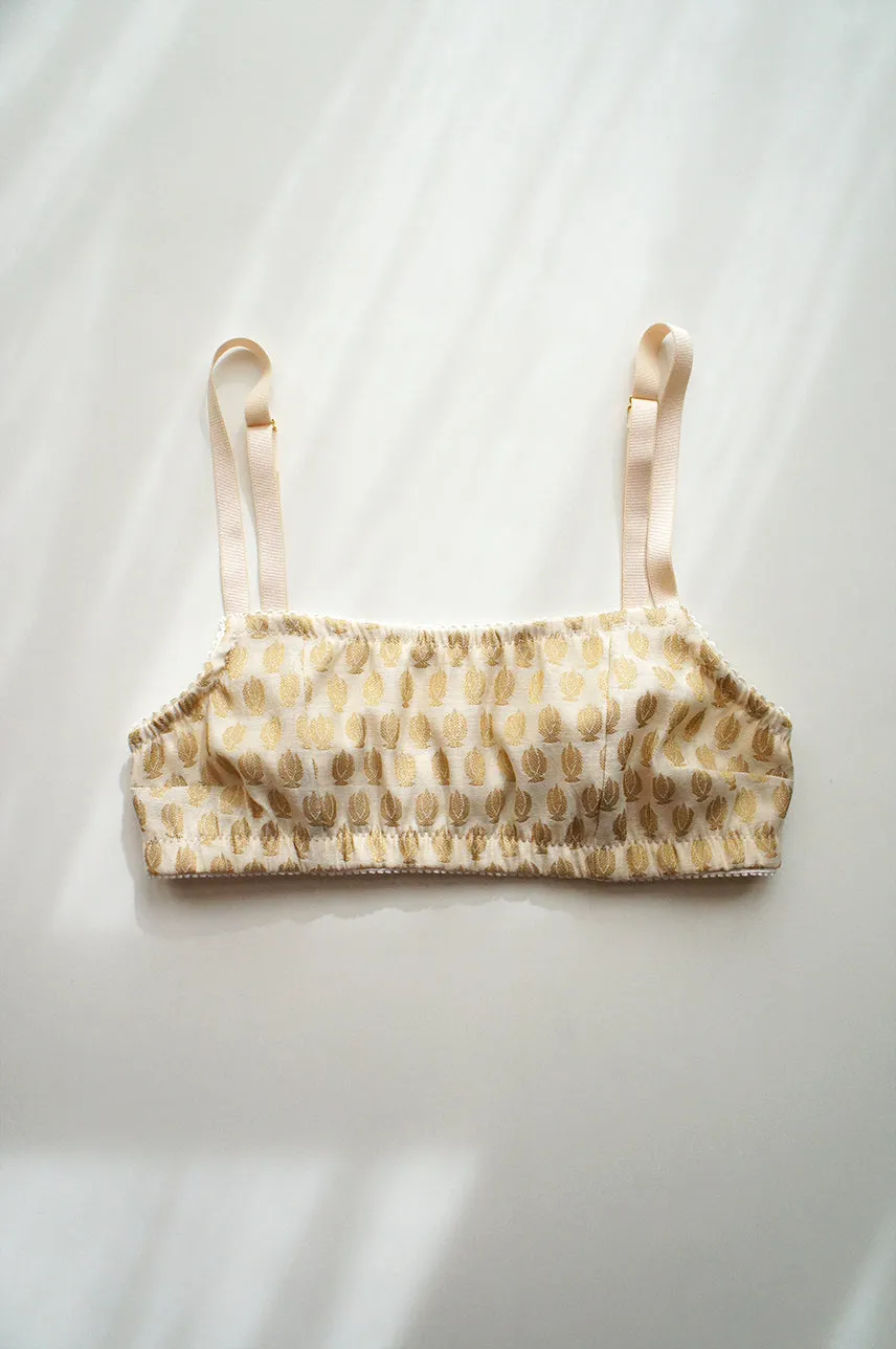 Heirloom Bralette Beige Gold Bandeau