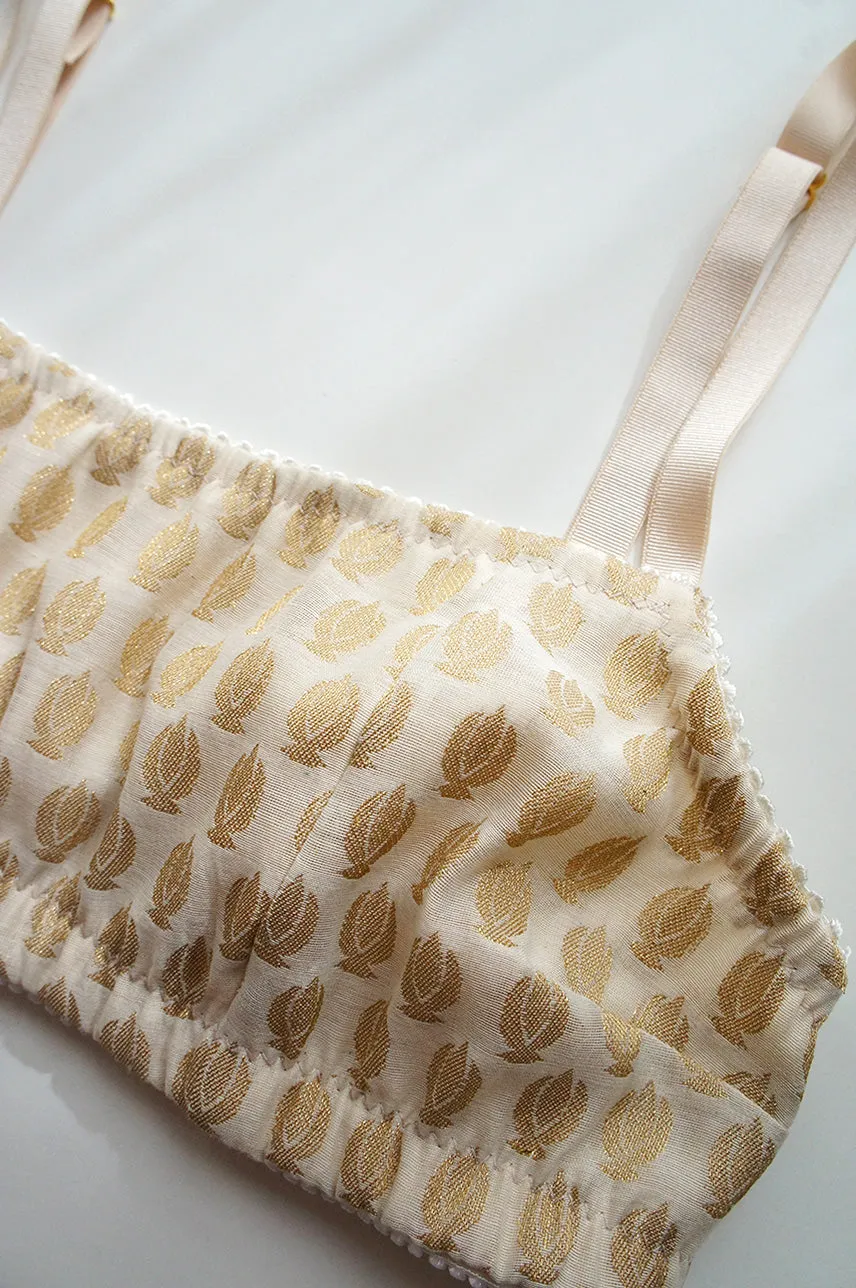 Heirloom Bralette Beige Gold Bandeau