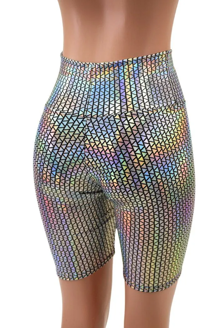 High Waist Bike Shorts in Prism