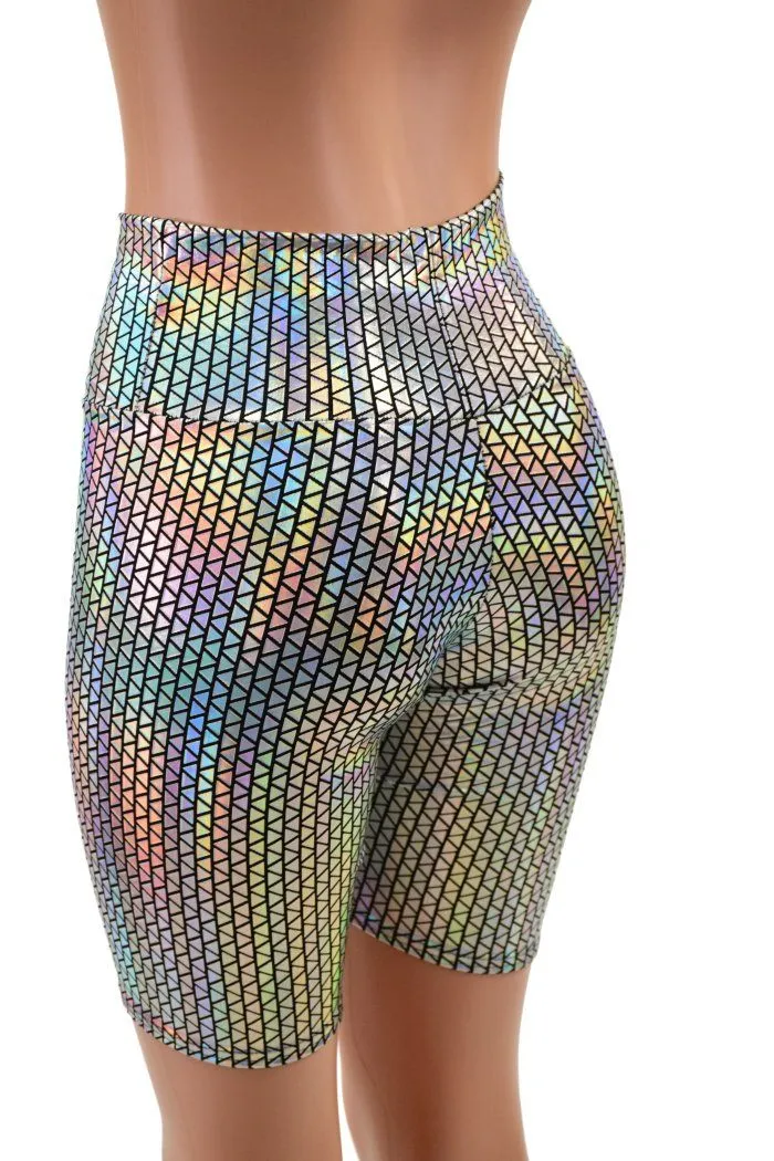 High Waist Bike Shorts in Prism