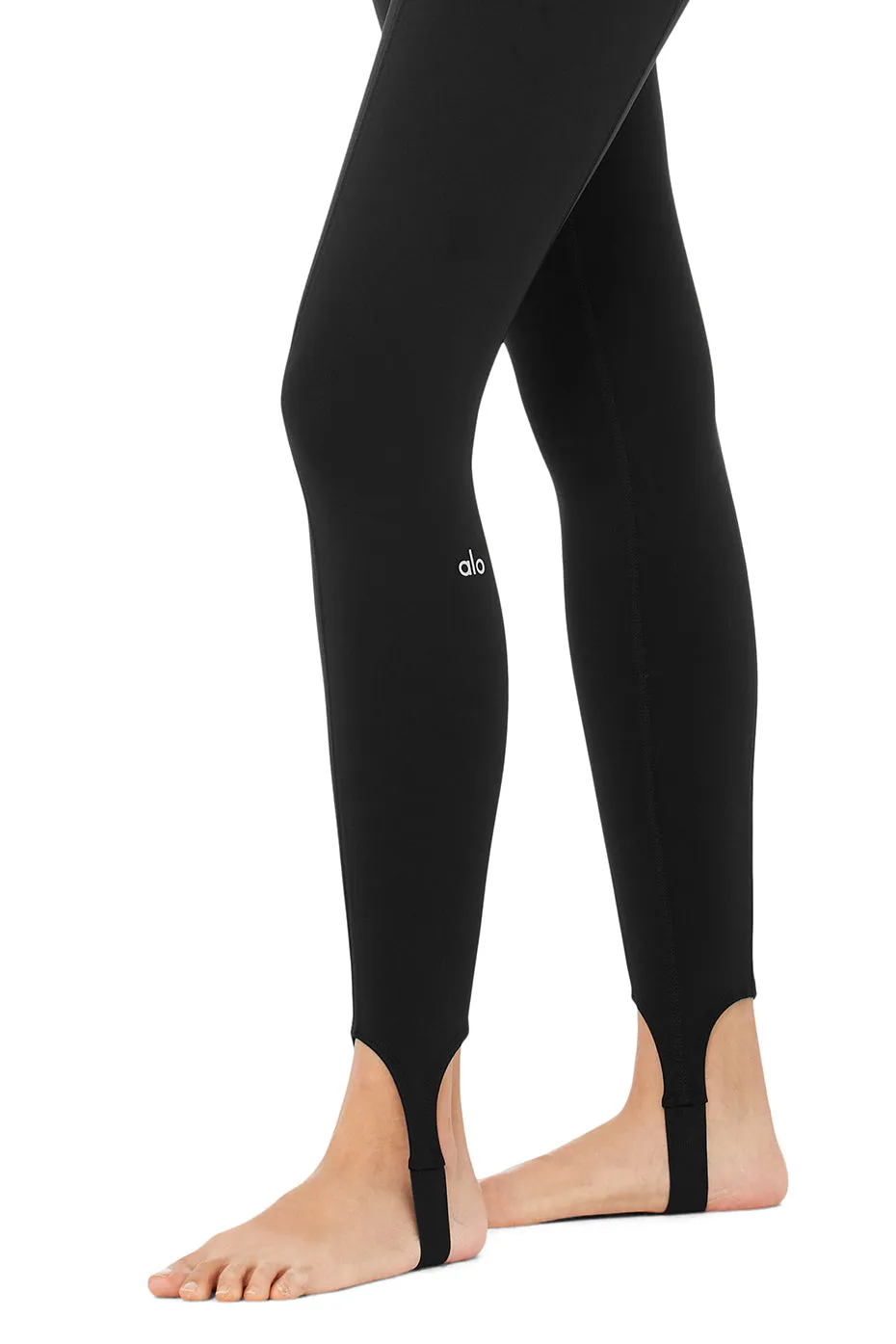 High-Waist Classic Stirrup Legging - Black