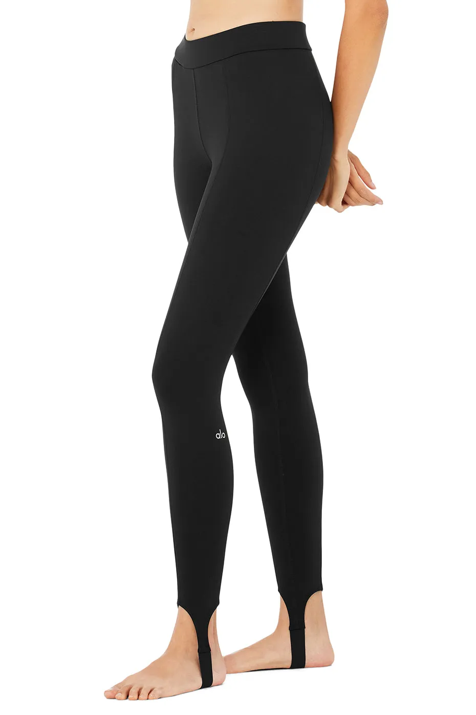 High-Waist Classic Stirrup Legging - Black