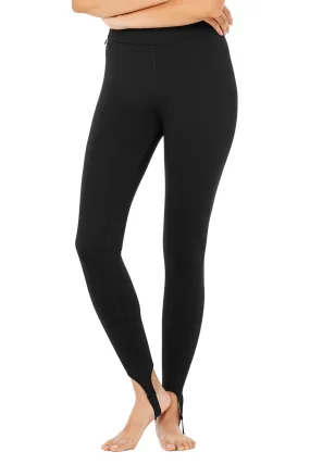 High-Waist Classic Stirrup Legging - Black