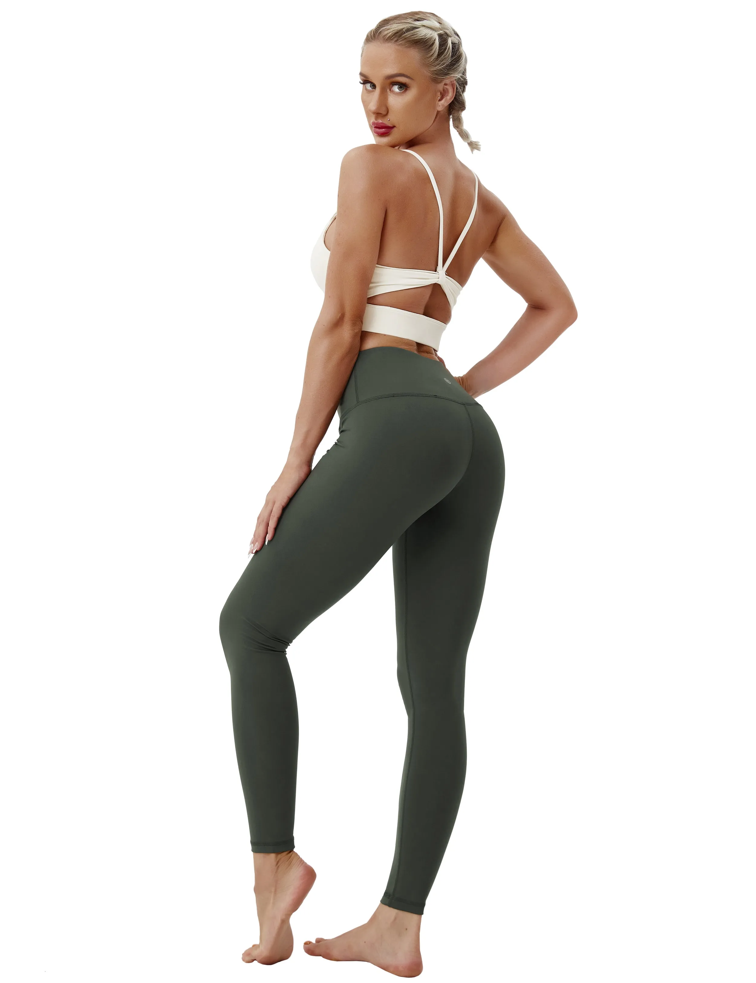 High Waist Jogging Pants olivegray_Jogging