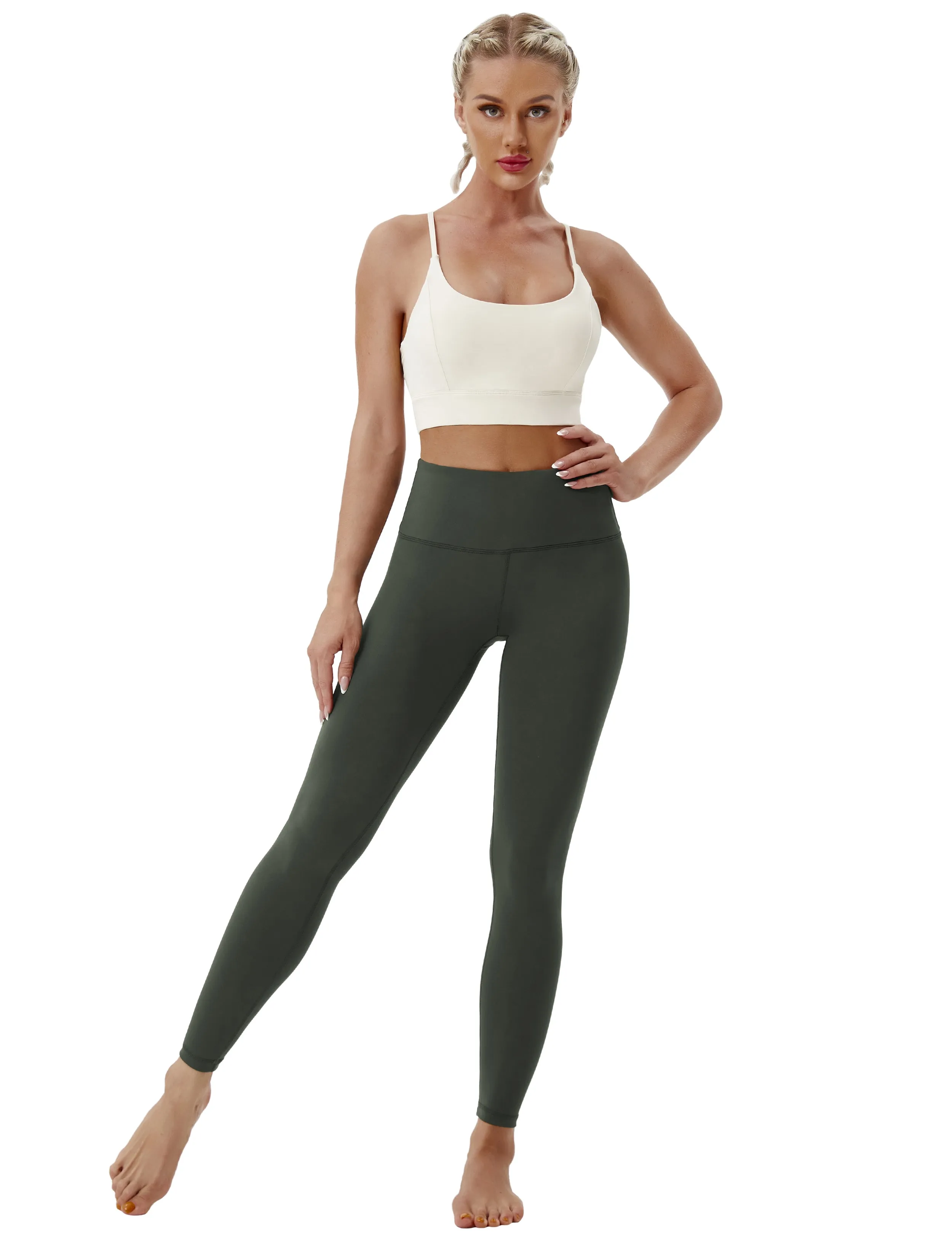 High Waist Jogging Pants olivegray_Jogging