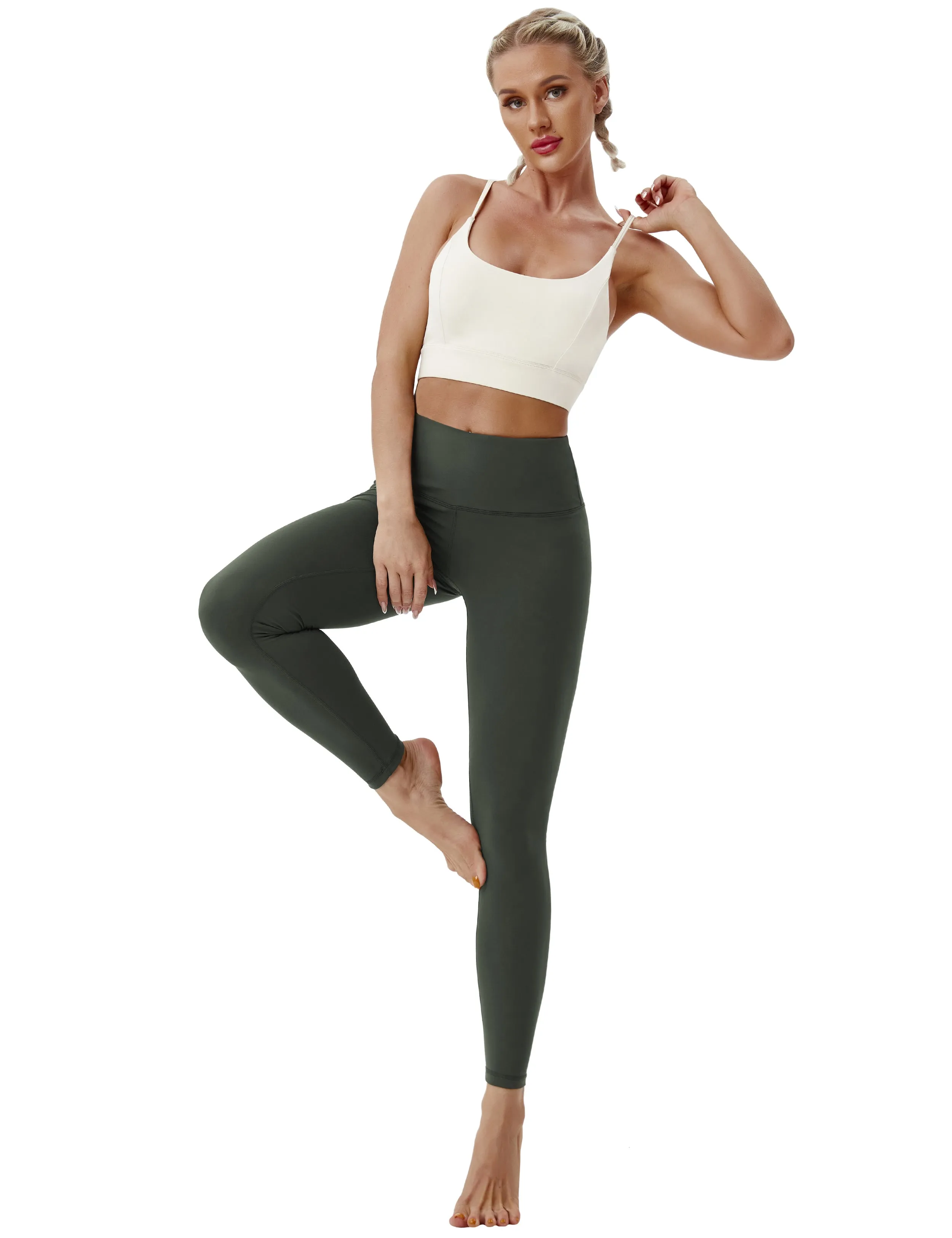 High Waist Jogging Pants olivegray_Jogging