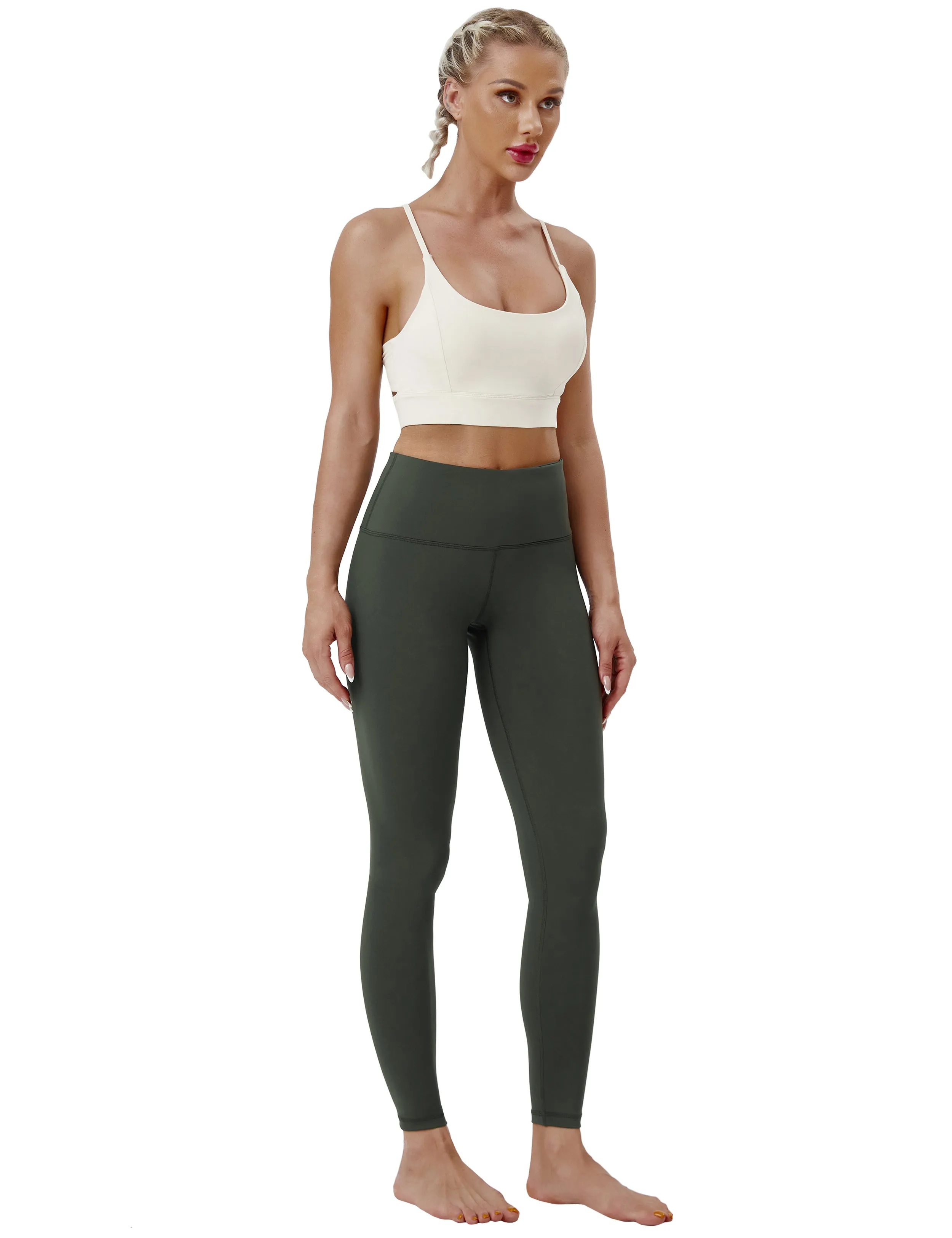 High Waist Jogging Pants olivegray_Jogging