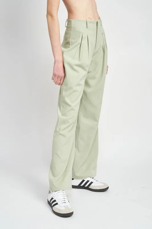 HIGH WAIST PLEATED PANTS