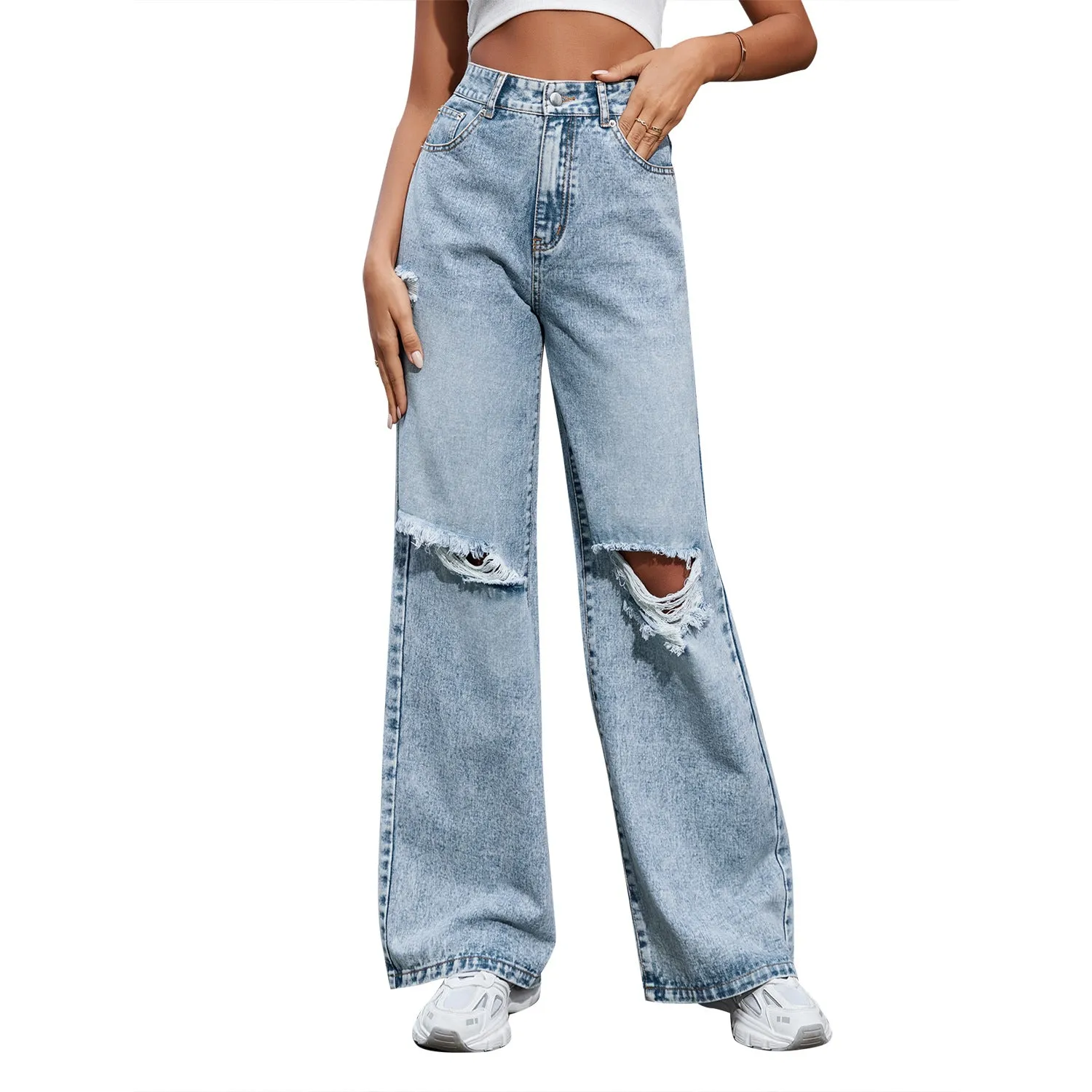 High Waist Wide Leg Jeans