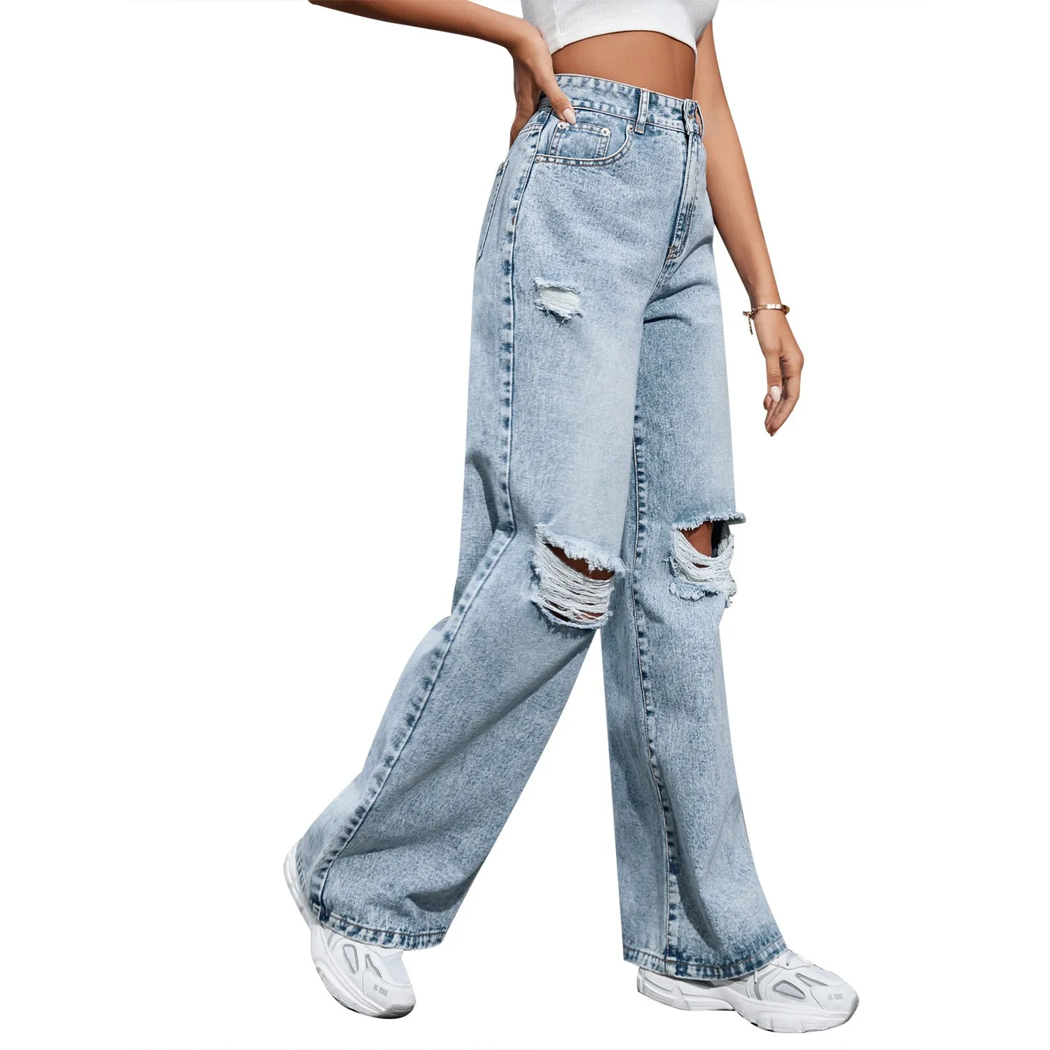 High Waist Wide Leg Jeans