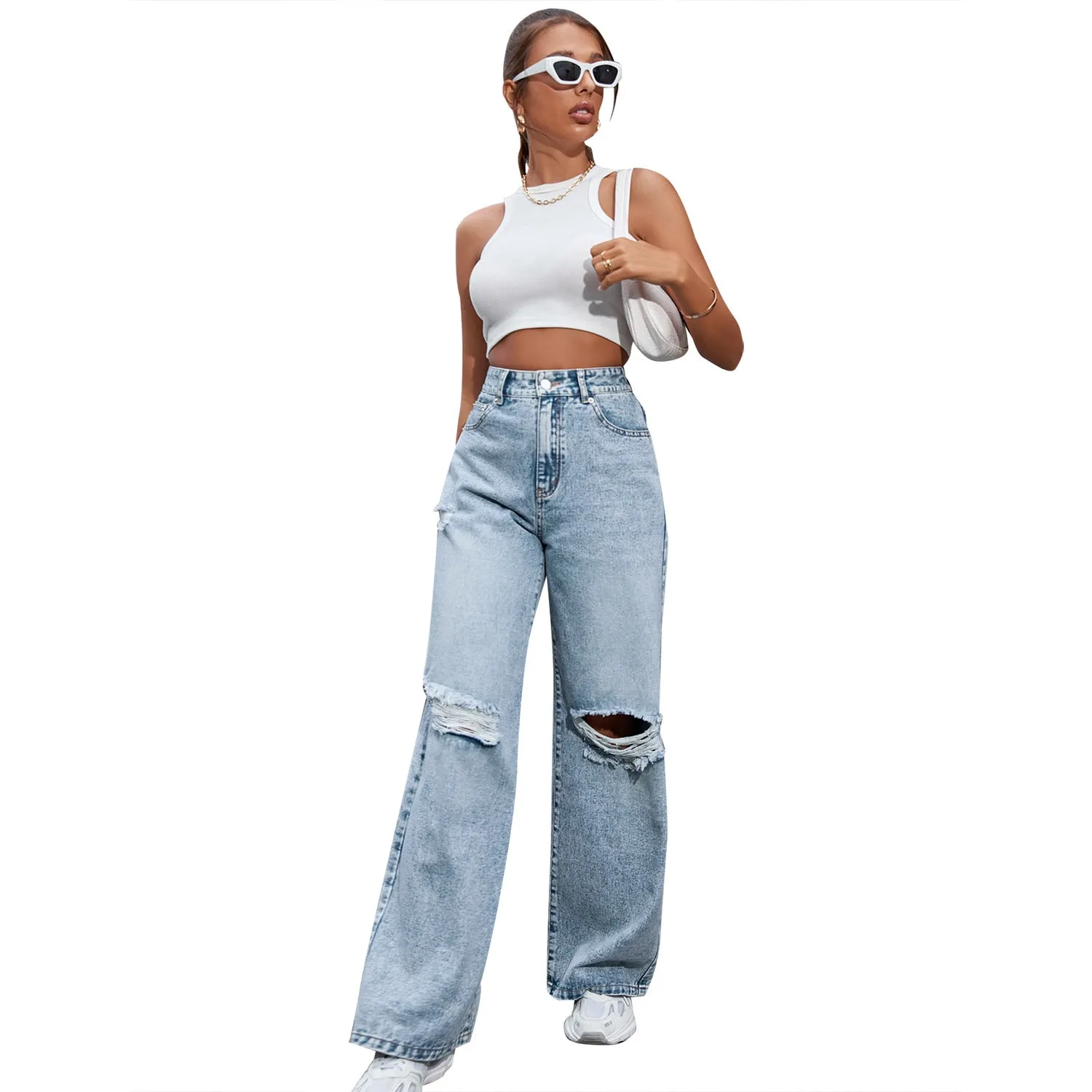 High Waist Wide Leg Jeans