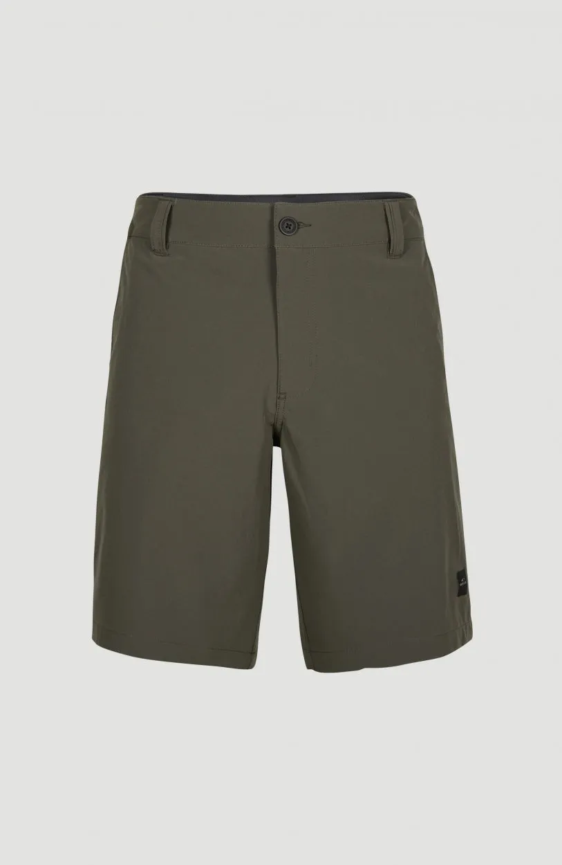 Hybrid Chino Shorts | Military Green